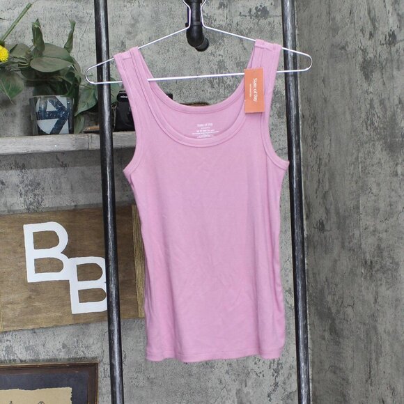 NWT State Of Day Womens Ribbed Sleep Tank Top 100180162MS Mauve Orchid Purple XS - Picture 2 of 4